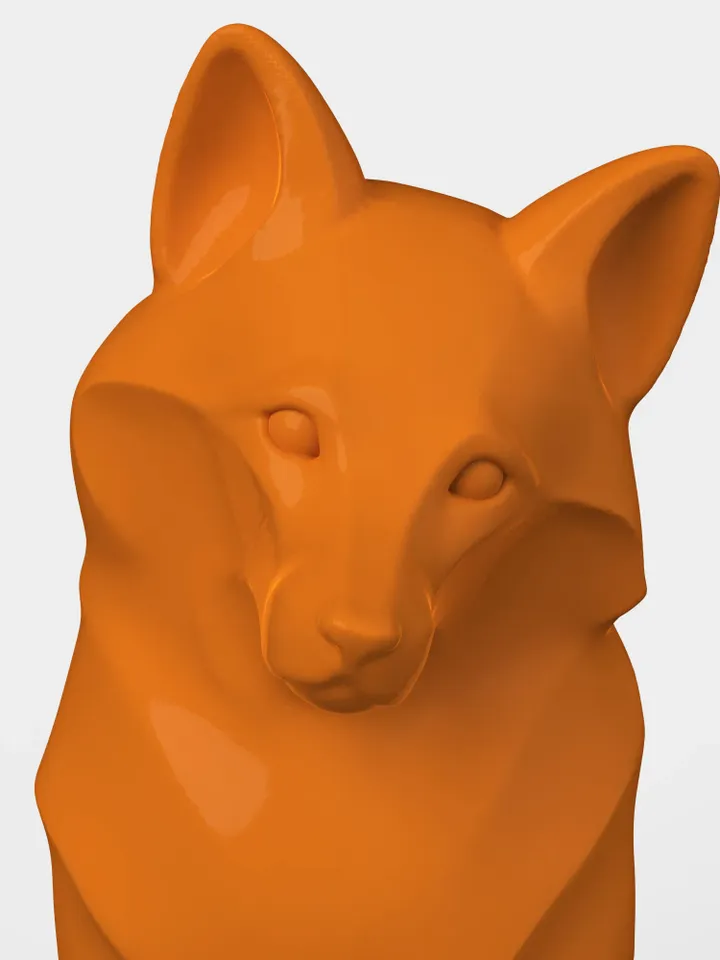 3D Model STL CNC Router file 3dprintable Fox Statuette