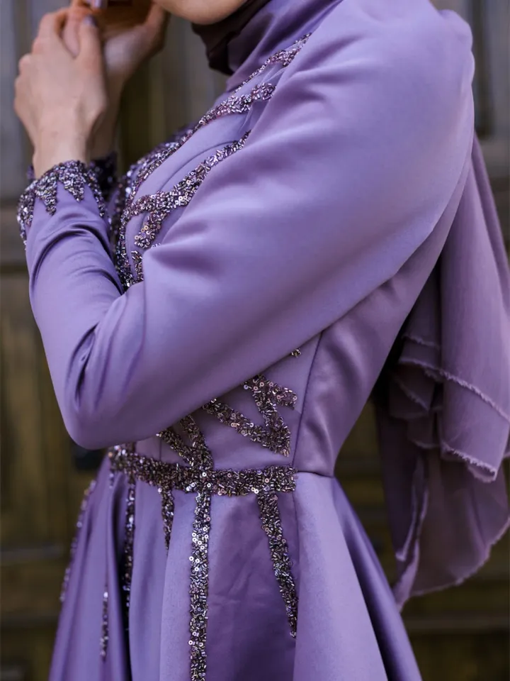 AHUNARE HIJAB - Suyolu Wedding Dress, Muslim Evening Gown, Nikah, Islamic Wedding, Engagement, Bridesmaid,