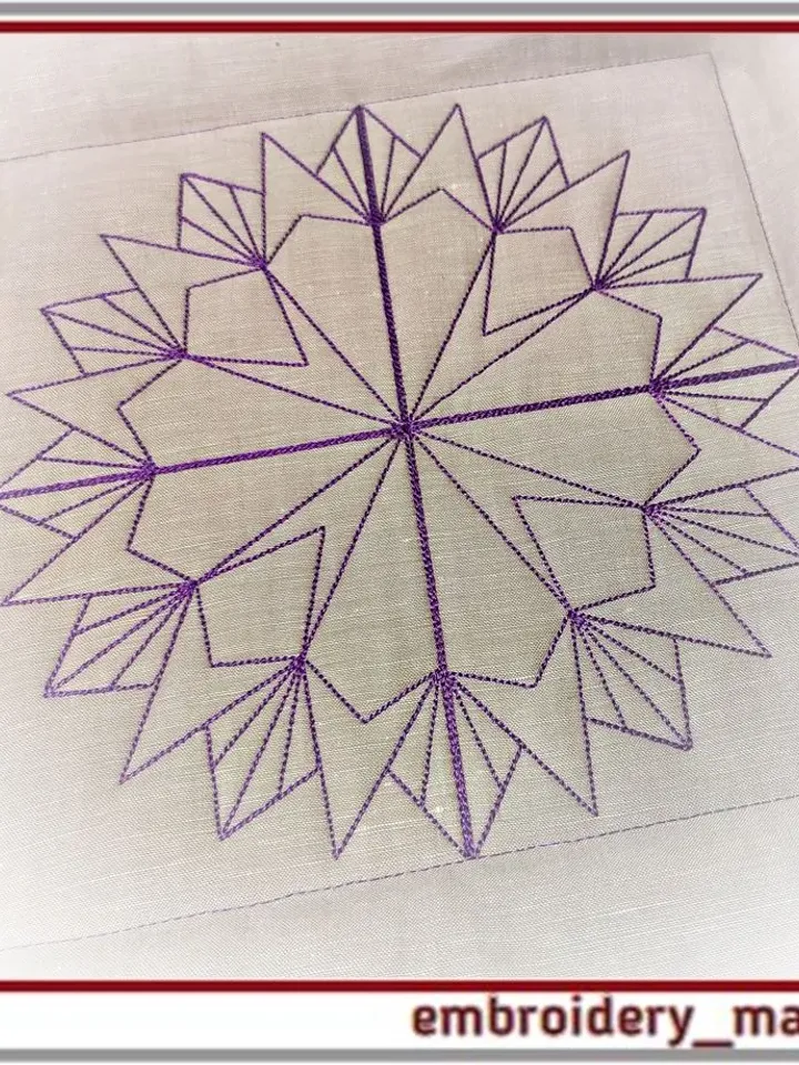 Quilt block 18 machine embroidery designs, Instant download