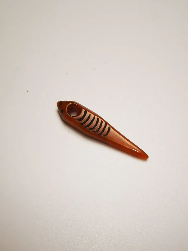 Gandhanra Tibetan Bone Carved Amulet Kila(Dorje Phurba), Hand-Carved Bead Counter Click Pendant for Mala,Prayer Beads