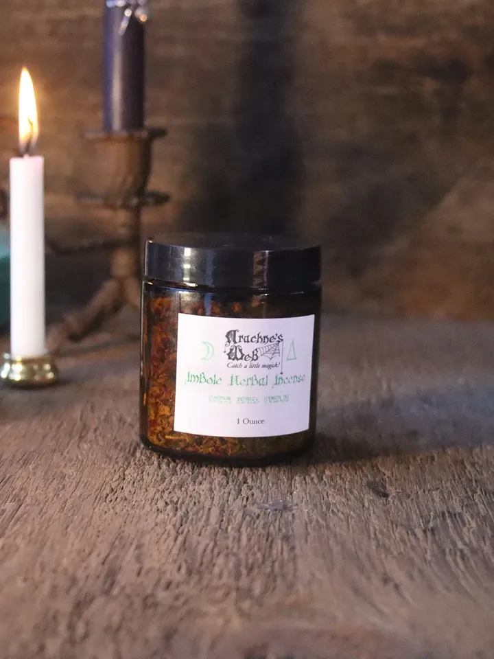 Imbolc Offering Herbs, Imbolc Incense, Handcrafted Imbolc Offering, Herb and Essential Oil Incense