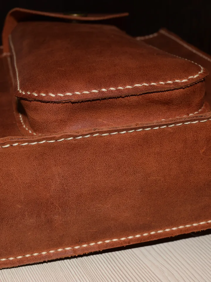 Leather Bag/Shoulder Bag/ Handmade/Crazy Horse/Men's Bag