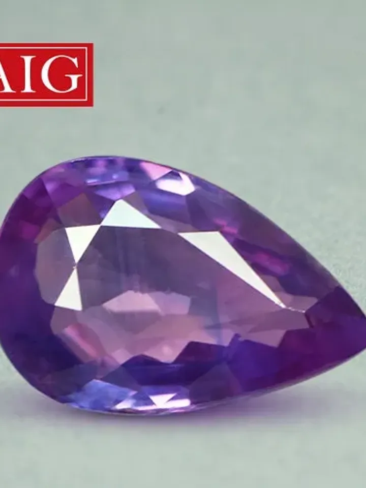 0.97 CT AIG Certified Exclusive Unheated 100%Natural Purple Sapphire Madagascar