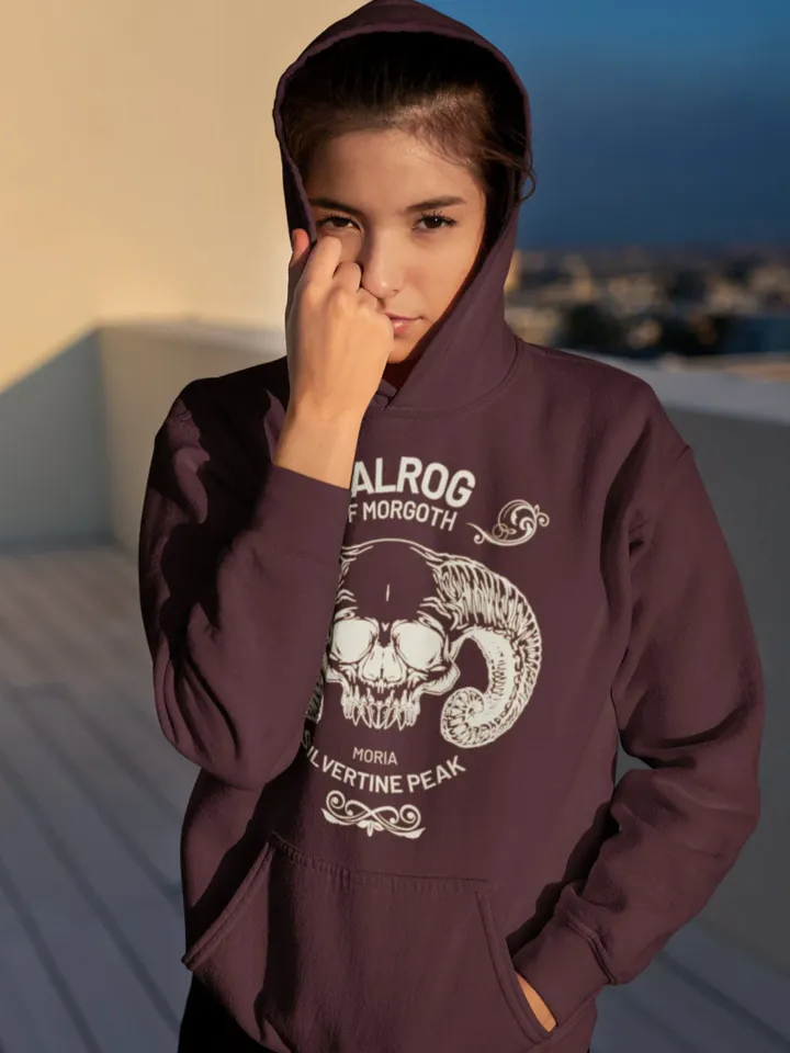 Balrog Hoodie | Unisex Balrog Lord of the Rings Sweatshirt, Middle-Earth Hoodie, Tolkien Shirt, Balrog Sweater