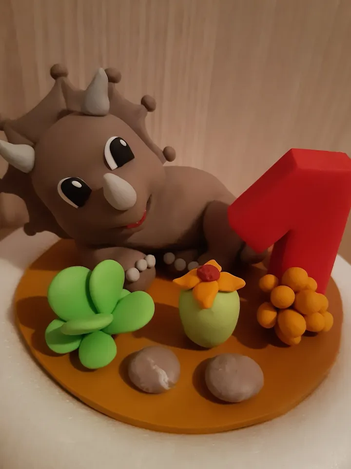 Triceratops cake topper, Dino birthday party decor, Triceratops figurine, Personalized dinosaur, Triceratops 1st birthday, Dinosaur park