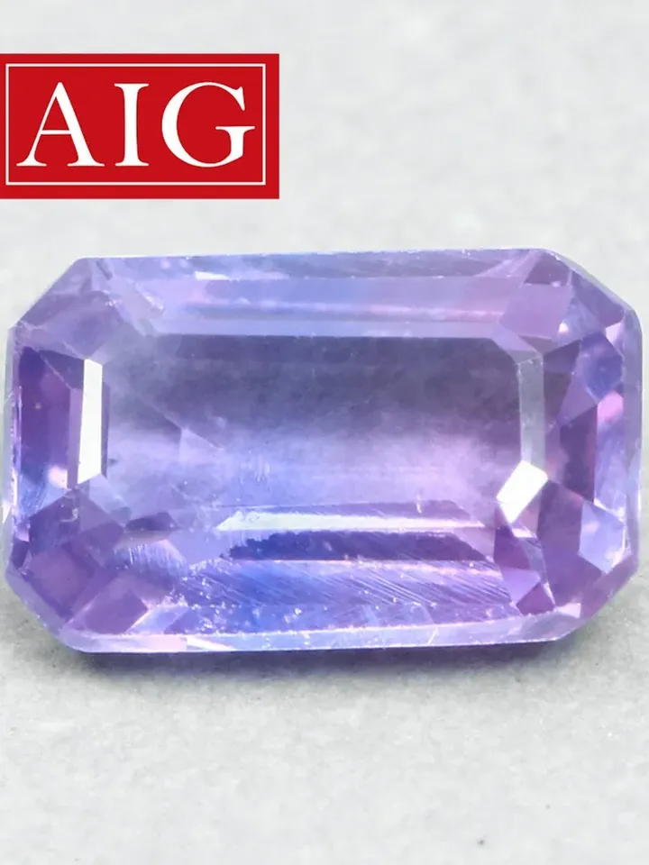 0.92 CT AIG Certified Stunning Unheated 100% Natural Violet Sapphire Madagascar