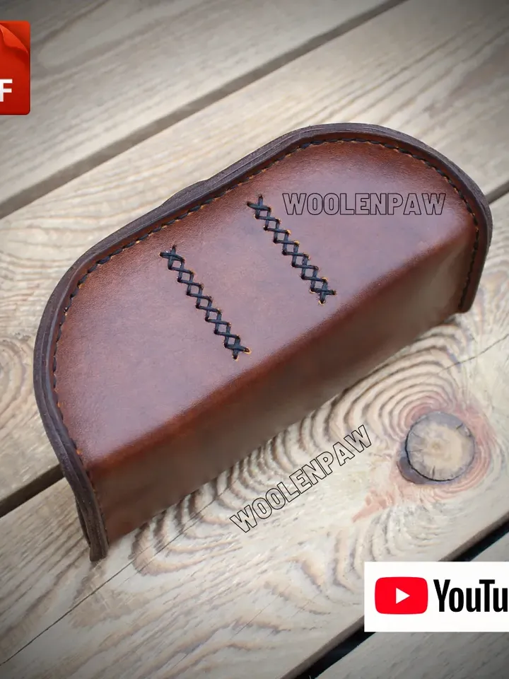 Sunglasses case - tutorial - leather pattern. OHT8