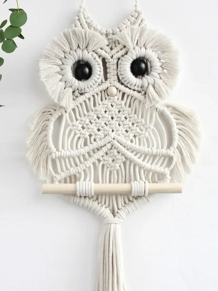 Set of 4 Macrame PATTERNS / OWL Wall Hangings