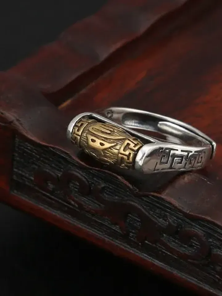 925 Silver Spinner Ring, Unique Spinner Ring, Fidget Spinner Ring, Fidget Ring, Resizeable Spinner Ring, Thailand Ring,Thailand Gift, Fidget