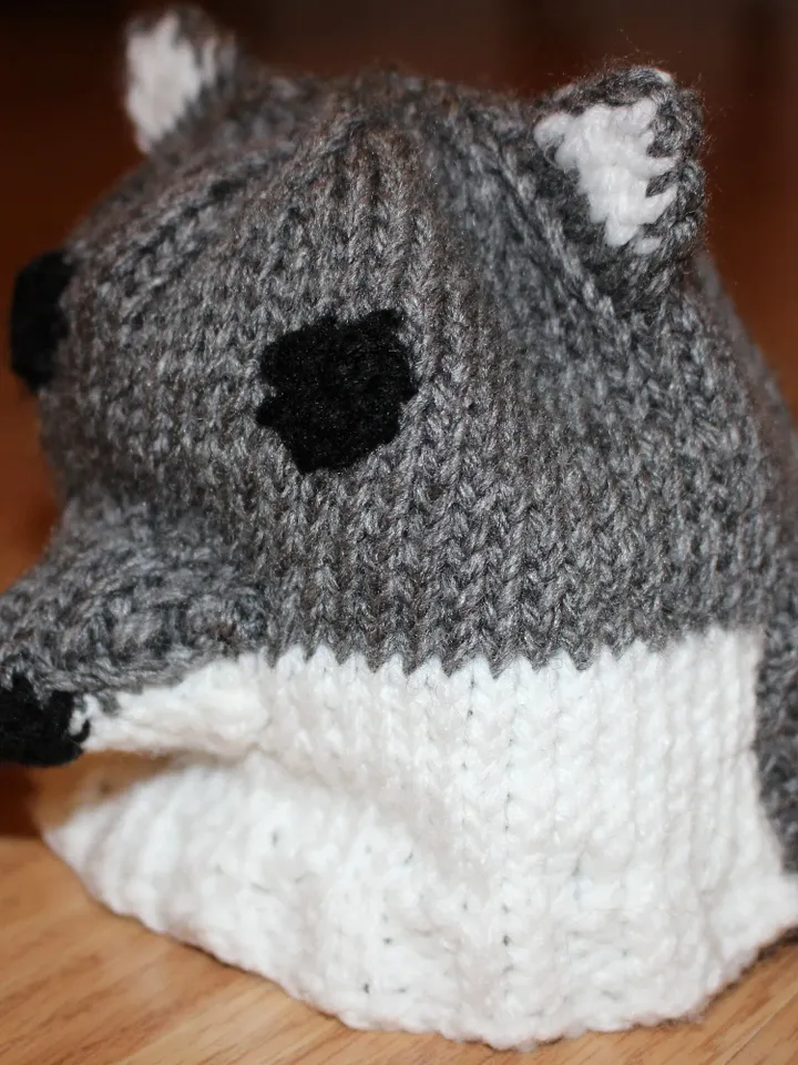 Gray Wolf Beanie Hat, Halloween Costume Accessories, Newborn Crib Hat, Baby Shower Gift Idea for New Parents, Kids Sized Winter Hats, 3D Ear