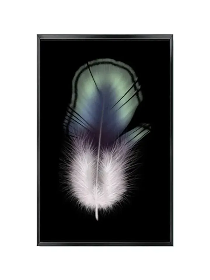 Feather Print on Canvas , Floating Frame Option, Modern Wall Art, Extra Large Canvas Wall Art