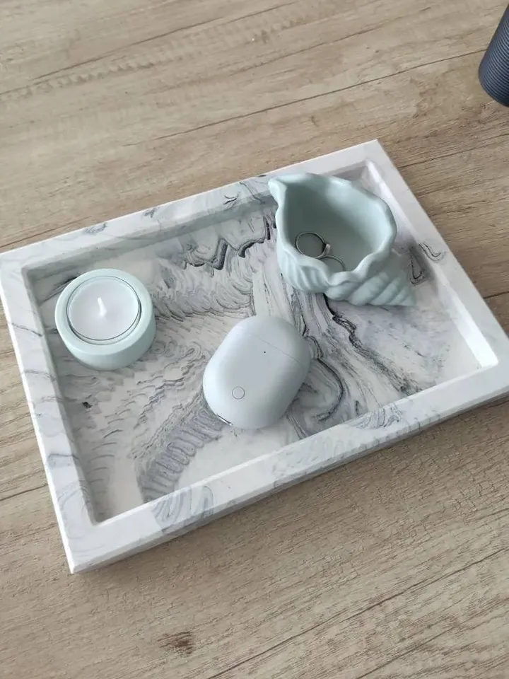 Big rectangular marble tray