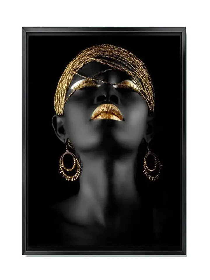 African woman  Print on Canvas , Floating Frame Option, Modern Wall Art, Extra Large Canvas Wall Art