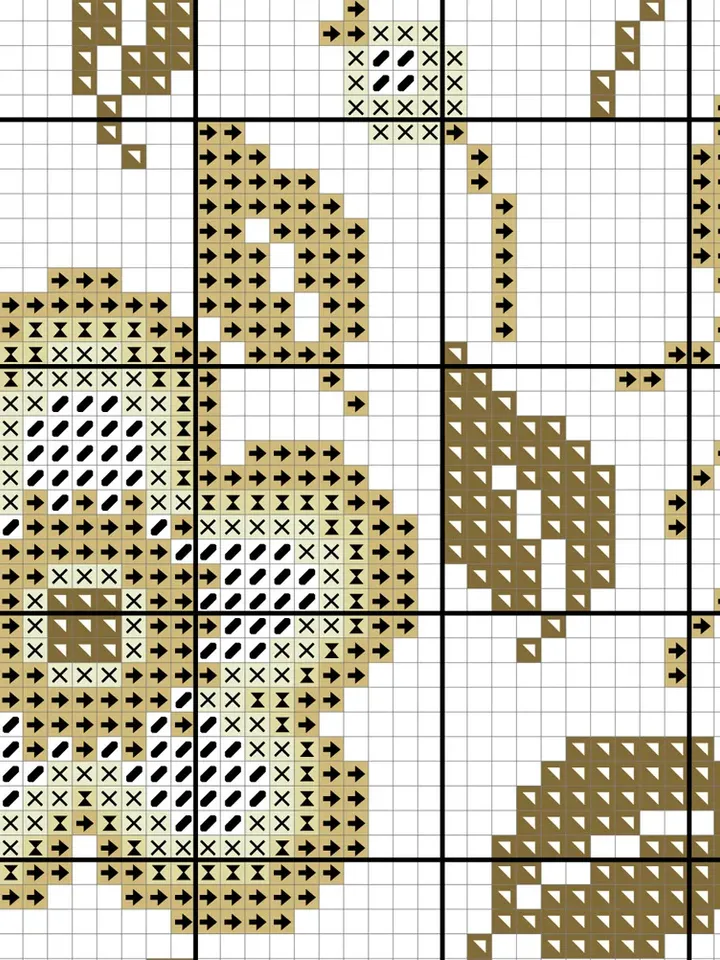 Floral Wreath cross stitch pattern. Flower frame cross stitch. Modern cross stitch.
