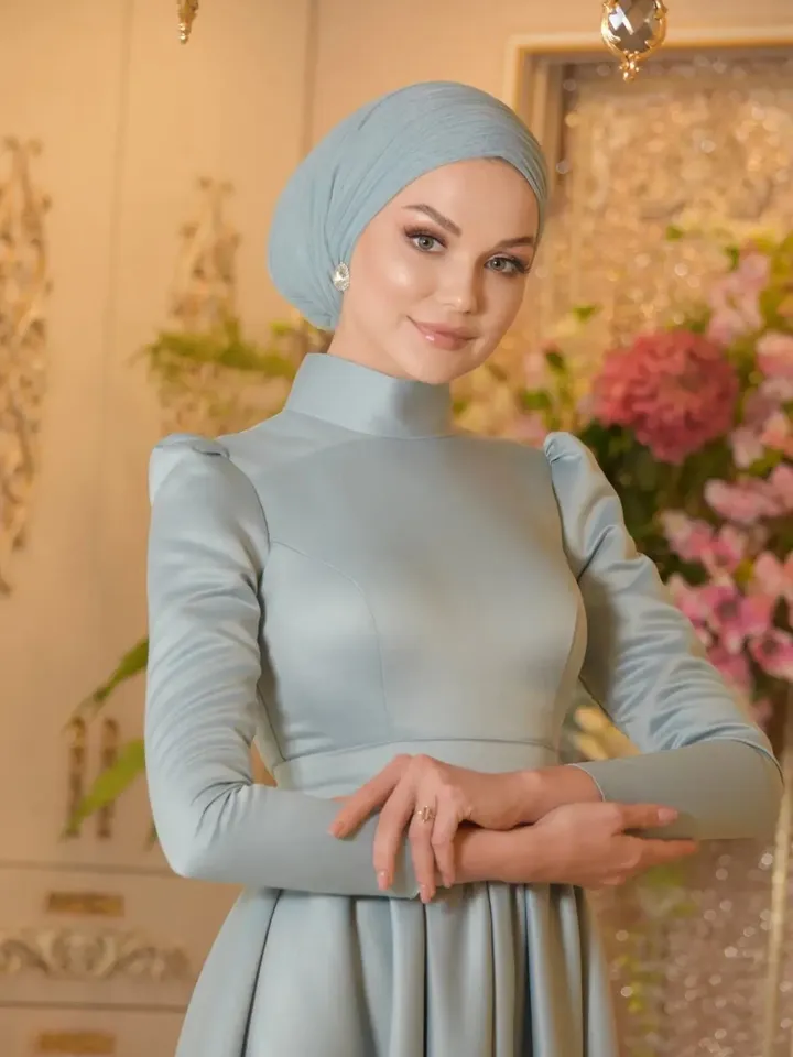 AHUNARE HIJAB - Wedding Dress, Muslim Evening Gown, Nikah, Islamic Wedding, Engagement, Bridesmaid