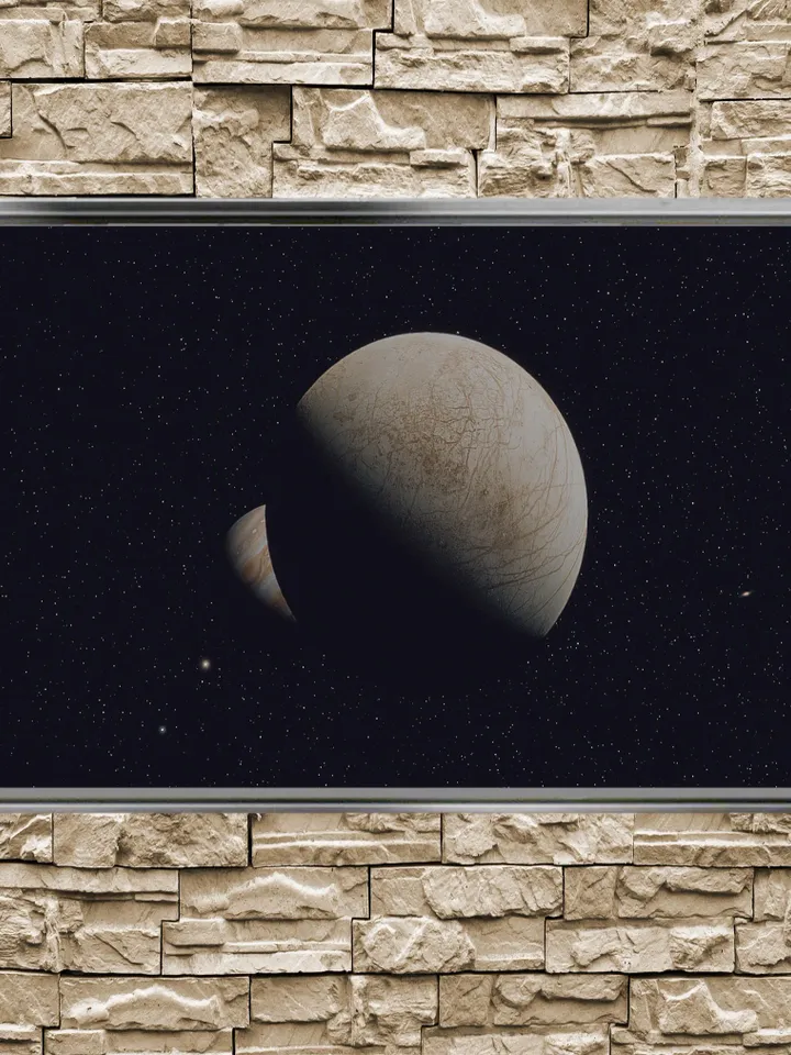 Planet Print on Canvas , Floating Frame Option, Modern Wall Art, Extra Large Canvas Wall Art
