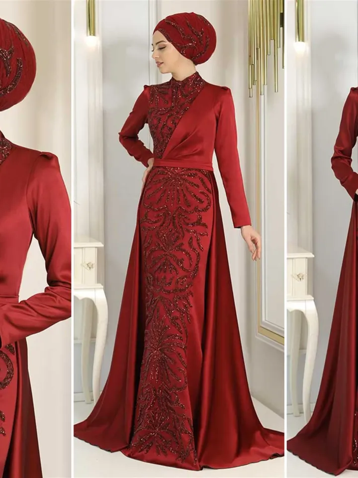 AHUNARE HIJAB - Wedding Dress, Muslim Evening Gown, Nikah, Islamic Wedding, Engagement, Bridesmaid