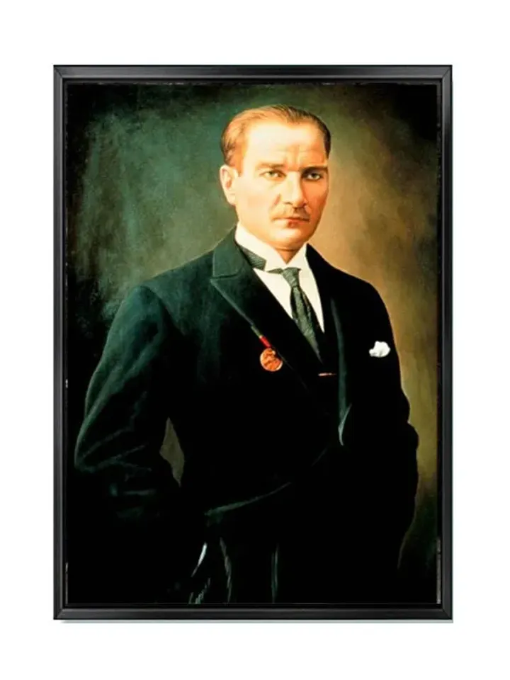 Atatürk Print on Canvas , Floating Frame Option, Modern Wall Art, Extra Large Canvas Wall Art