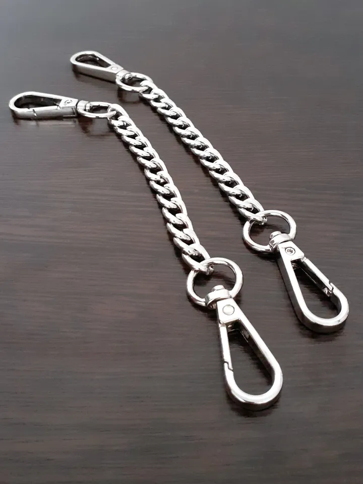 Bondage bdsm set 2 pieces clips with chain for handcuffs Double ended connectors with swivel trigger snap restraint
