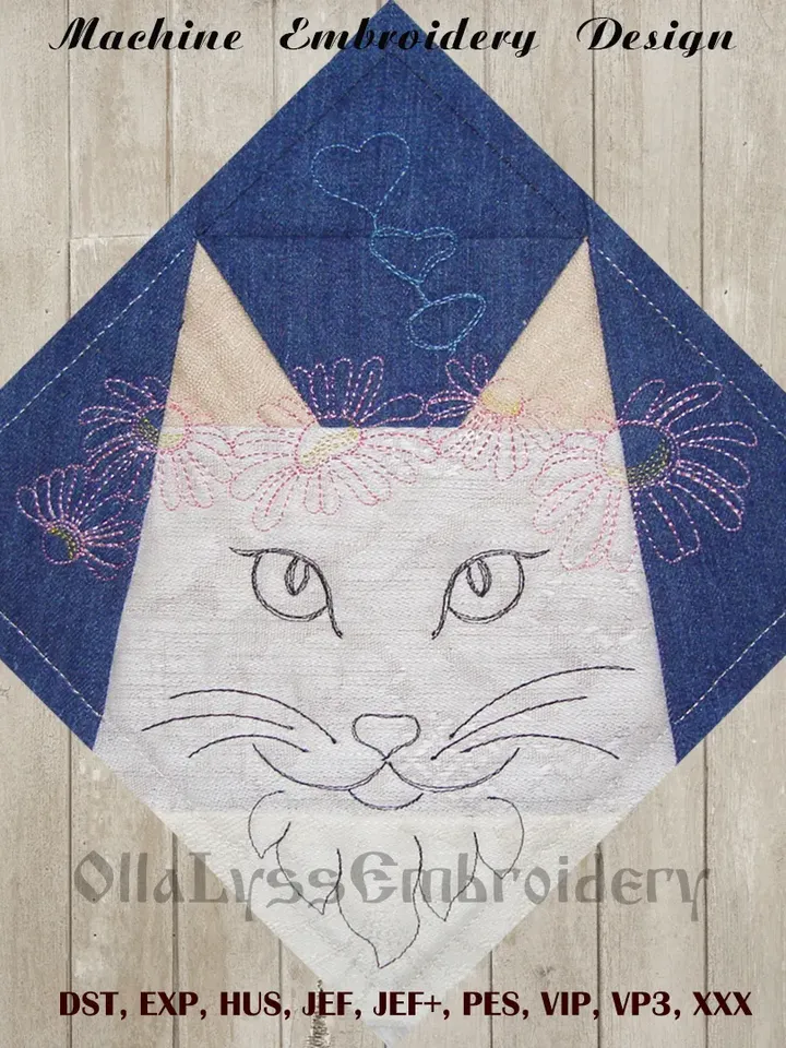 Cats Quilt Blocks 8x8 ITH machine embroidery designs