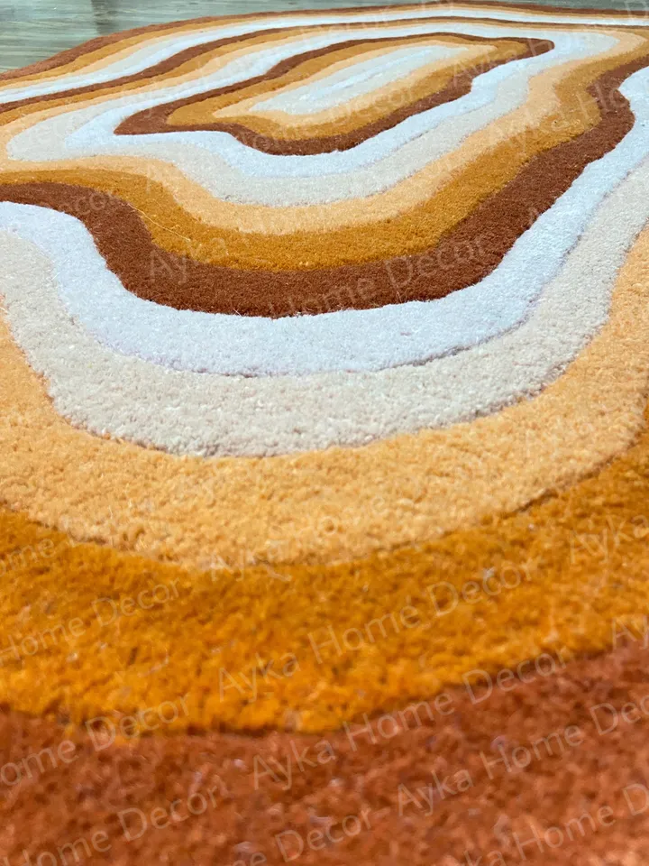 Anthena Hand Tufted 100% Pure Woolen Area Rug For Hall Kitchen Living Room Bed Room Bath Room Dining Room Kids Room Carpet / Christmas