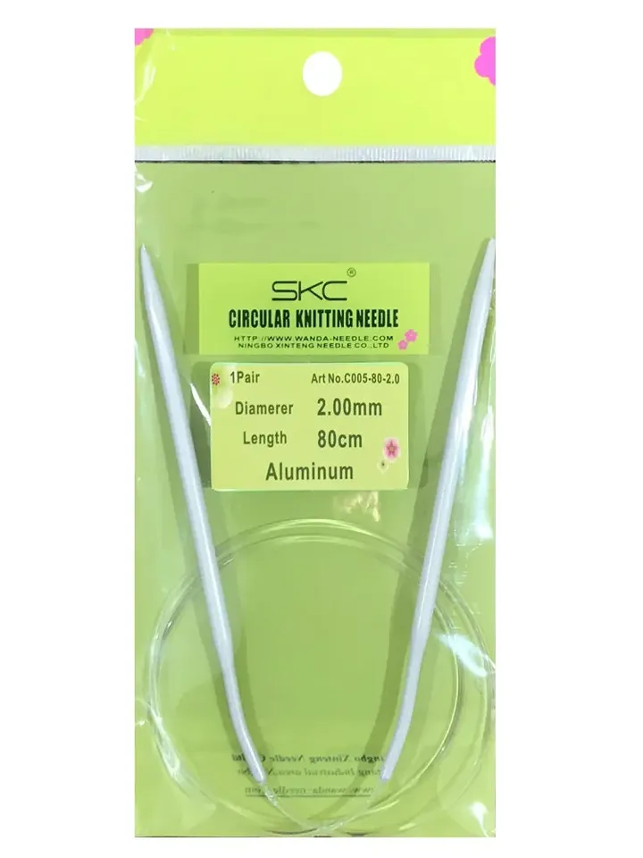 SKC Circular Knitting Needles 2-12mm High Quality Aluminum Porcelain Surface Circular Knitting Needles Crochet Knitting Tool
