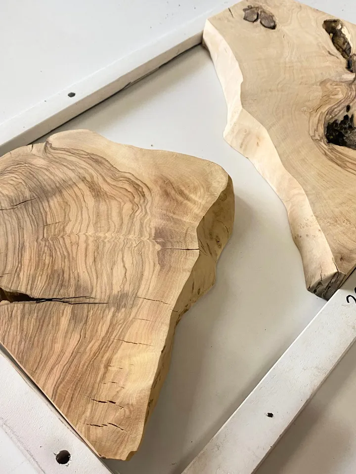 Olive Wood Cookies, Epoxy Resin Wood, Live Edge Wood Slab, Raw Edge Wood Slab, READY TO SHIP