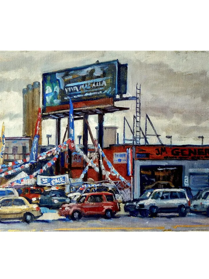 Original New York Cityscape Painting -From Broadway/Inwood NYC- 12x20 Oil on Linen, Urban Impressionist Landscape, Original Fine Art