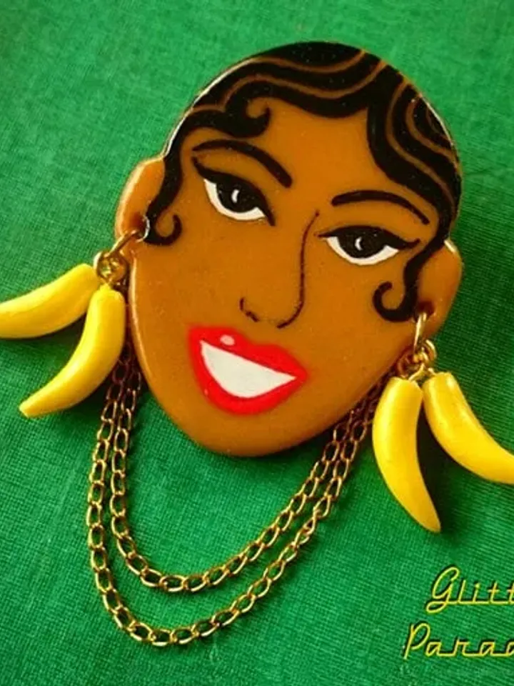 Josephine - Vintage Replica - Brooch - Jo Baker - Black Venus - Charleston - Burlesque Queen - Banana Jewelry - Glitter Paradise®