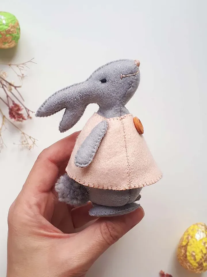 Felt Bunny Egg Holder Pattern , Easter Table Decorations , Easter Ornaments , Easter Bunny Decor , Felt Pattern
