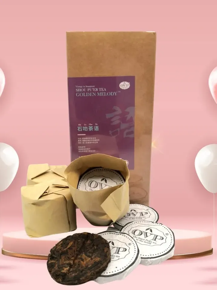 Shou PuEr Tea GOLDEN MELODY™ Award-Winning Great Taste Award 2021 mini tea cakes 18s 90g