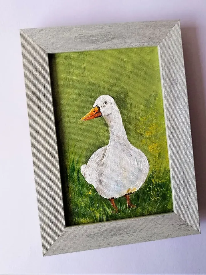 Small wall decor, Bird painting for sale, Mini painting, Beautiful bird painting