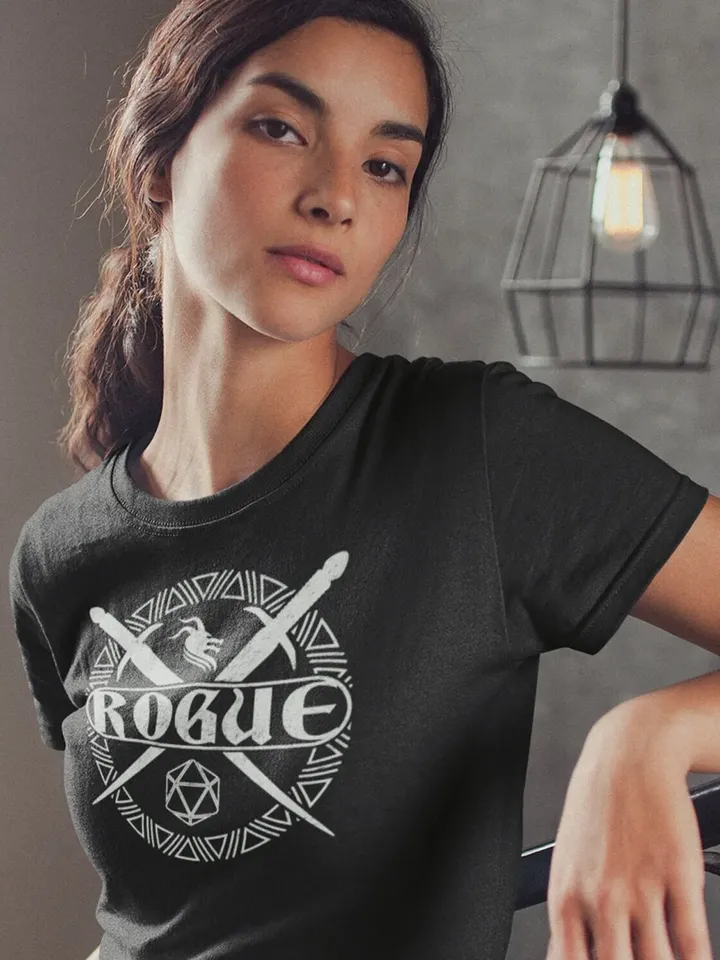 Rogue Roleplaying T-Shirt | Unisex DnD Inspired Tshirt, War Gaming Shirt, RPG Tee, Distressed Gift for Geek