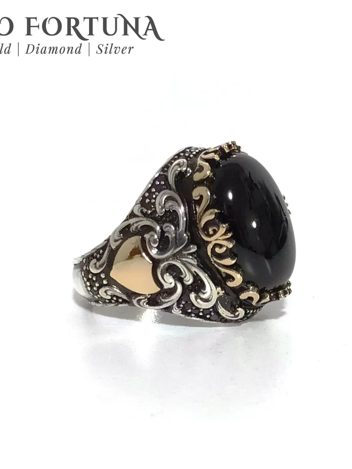Mens Handmade Ring, Turkish Handmade Silver Men Ring, Ottoman Mens Ring, Man Ring, Gift for Him, 925k Sterling Silver Ring