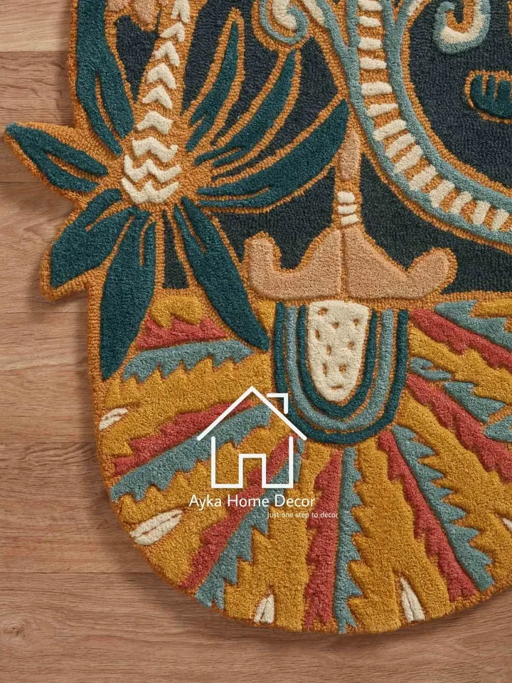 Ayka Vintage 100% Handmade Woolen Area Rug For Hall Kitchen Living Room Bed Room Bath Room Dining Room Kids Room Carpet / Christmas