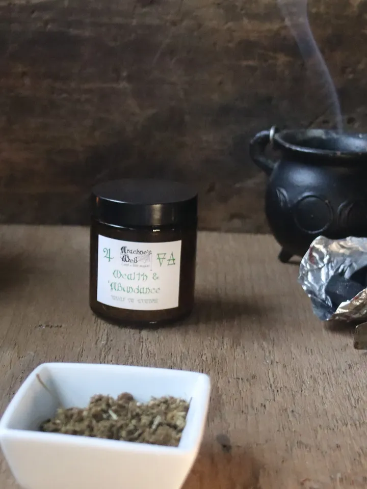 Wealth and Abundance Incense, Money Magick Ritual incense, Handcrafted Abundance Incense, Loose Herbal and Essential Oil Incense