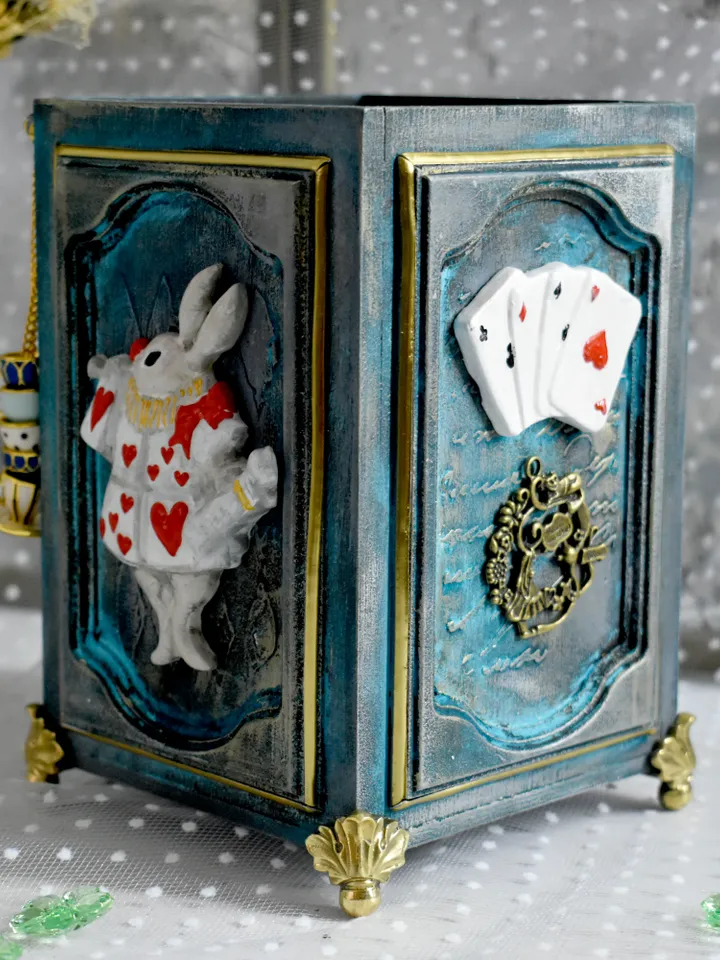 Alice Wooden Stationery Stand or Handmade Makeup Brush Stand