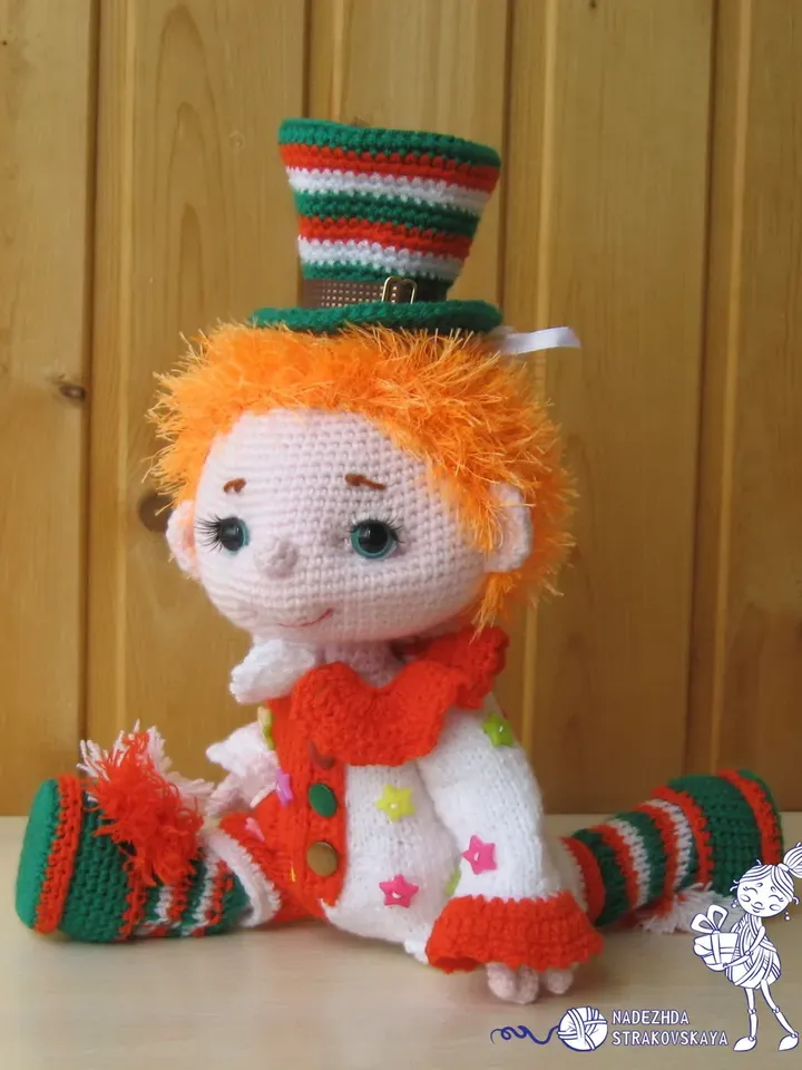 TUTORIAL Kind Ginger Clown crochet and knitting pattern*