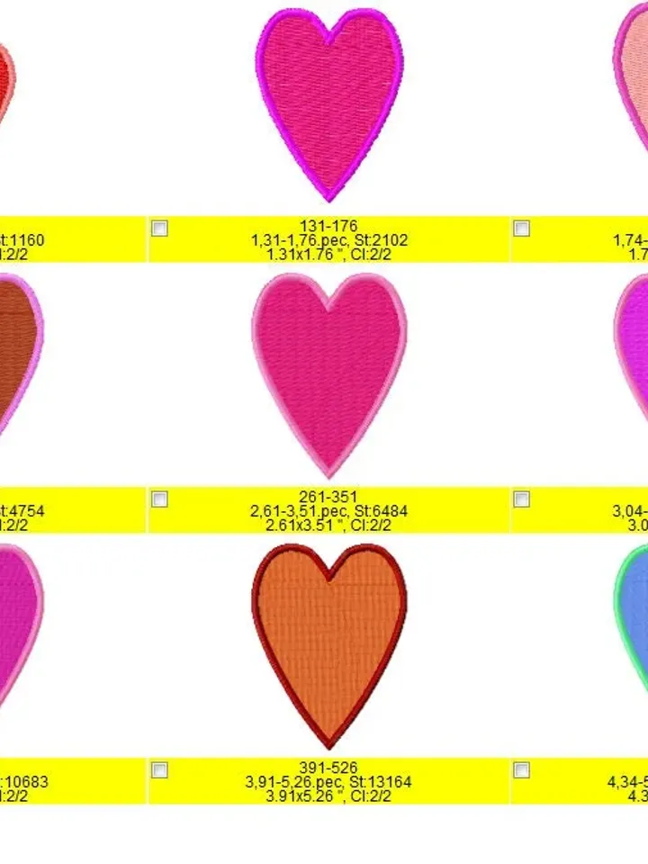 Heart embroidery designs