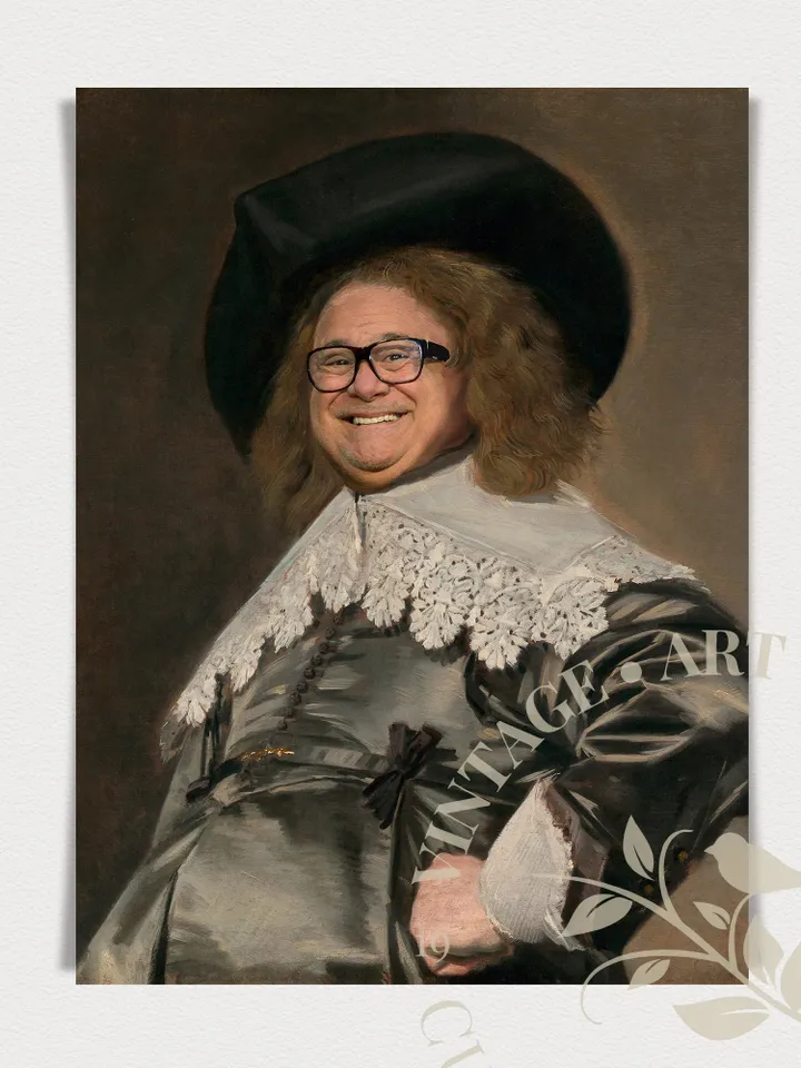 Danny DeVito Art Vintage Funny Wall Art PRINTABLE Painted Portrait, Funny Gift Cottage Core Decor Downloadable | #171