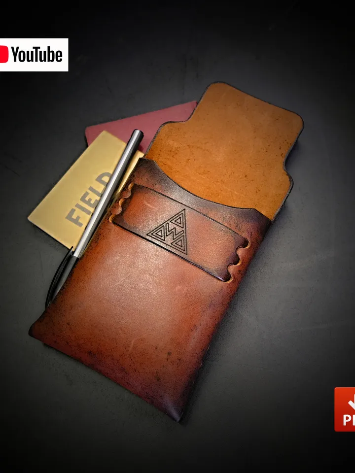 Stitchless Leather pattern - Field notes cover, passport cover NS4