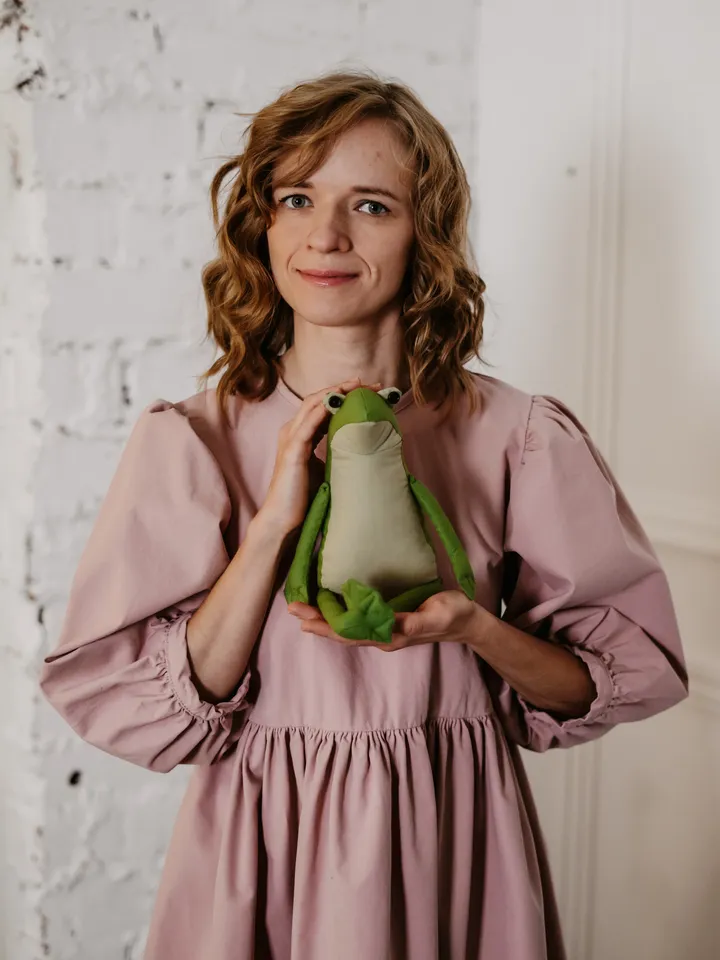 FROG plush toy - interior toy, cottagecore decor, gift from woodland nursery