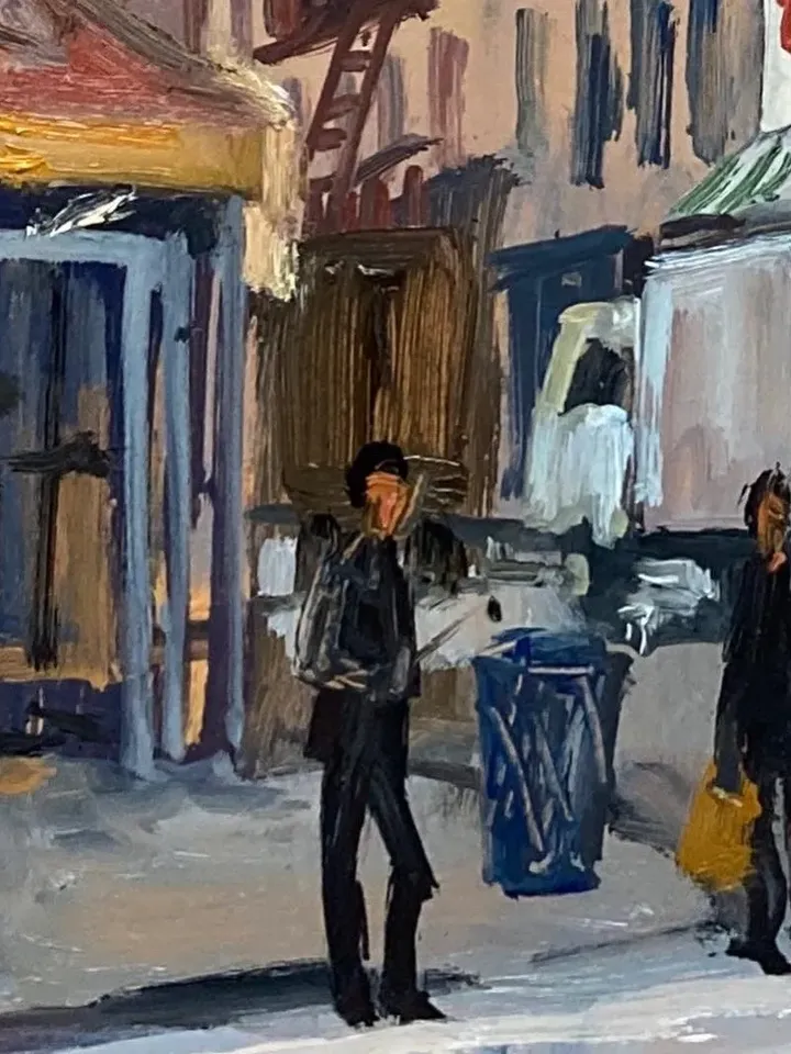Original NYC Cityscape Painting - Economy Candy/Essex and Rivington/LES- 12x16 Oil on Panel, Urban Impressionist Fine Art