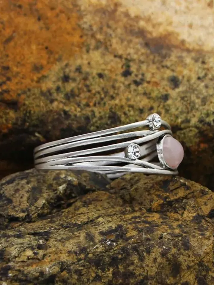 Gem Stone Bracelet, gem bracelets, silver gem bracelet, gem braclets, rose quartz, rose quartz bracelet