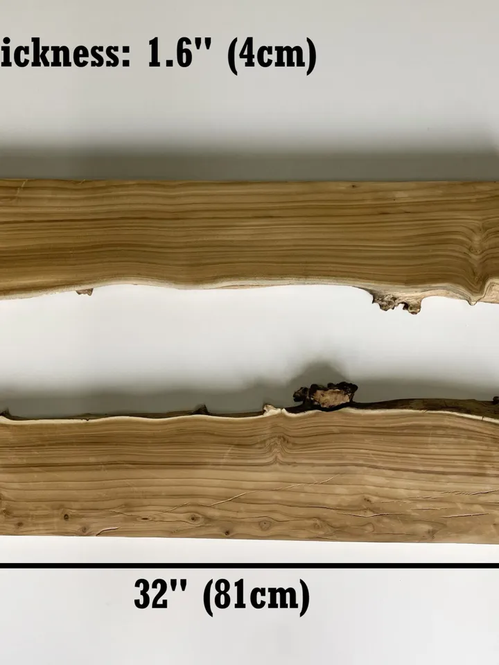 Silverberry Wood Blank Slab, 32"x14"x1.6" Live Edge Wood Slab, Epoxy Resin Wood, Raw Edge Wood