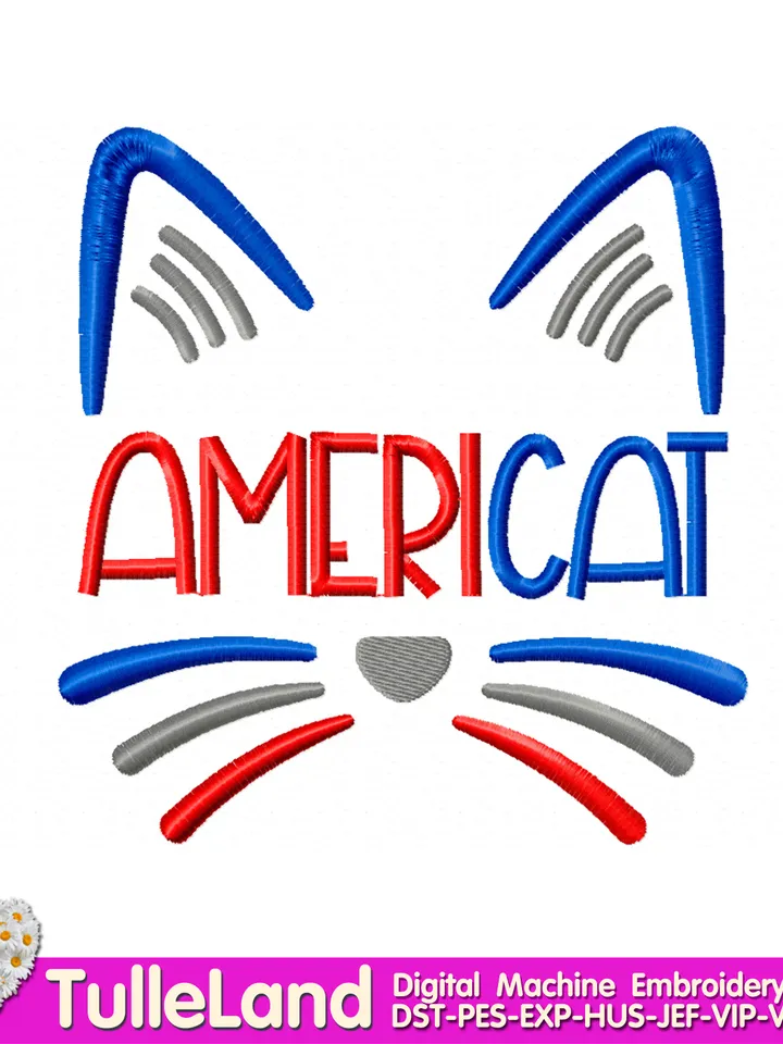 Americat July 4th Machine embroidery design
