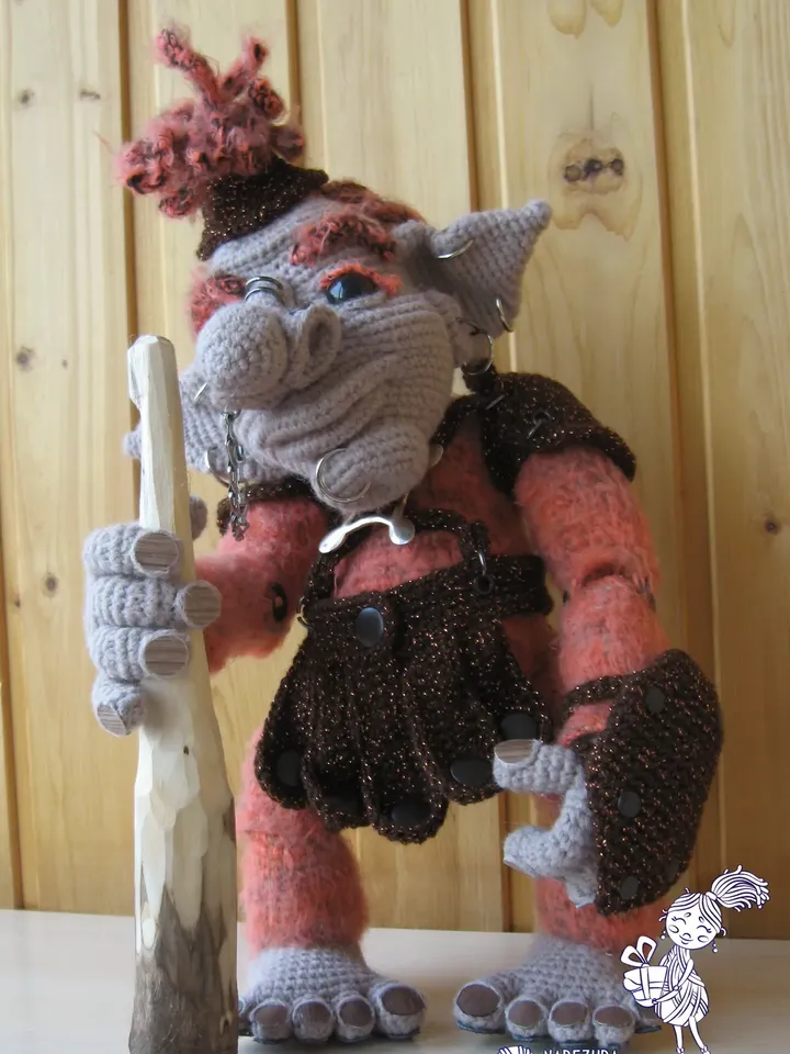 Tutorial: TROLL WARRIOR Terrible. Crochet pattern version 3*