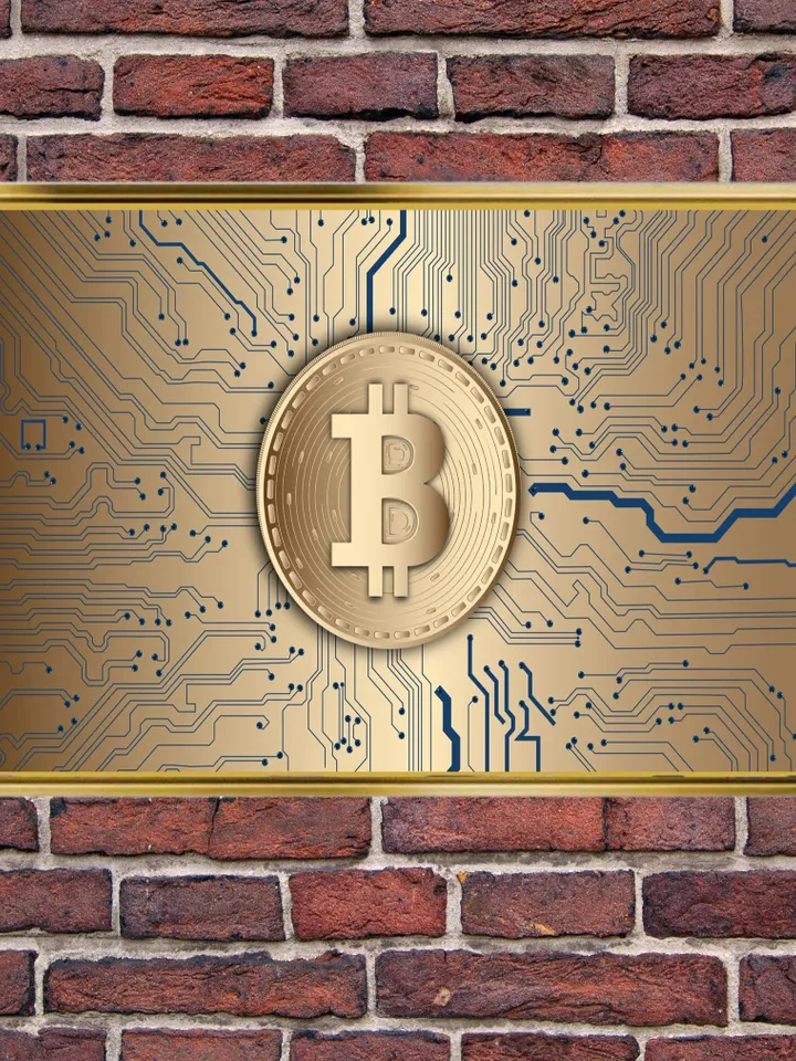 Bitcoin Symbol Print on Canvas , Floating Frame Option, Modern Wall Art, Extra Large Canvas Wall Art