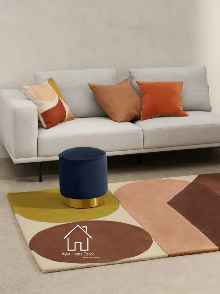 Designer Hand Tufted Wool Area Rug Modern Area Rug Handmade Area Rug Hand Tuft Rugs Morden Rugs Living Room Rugs Bed Vintage Rug /Christmas