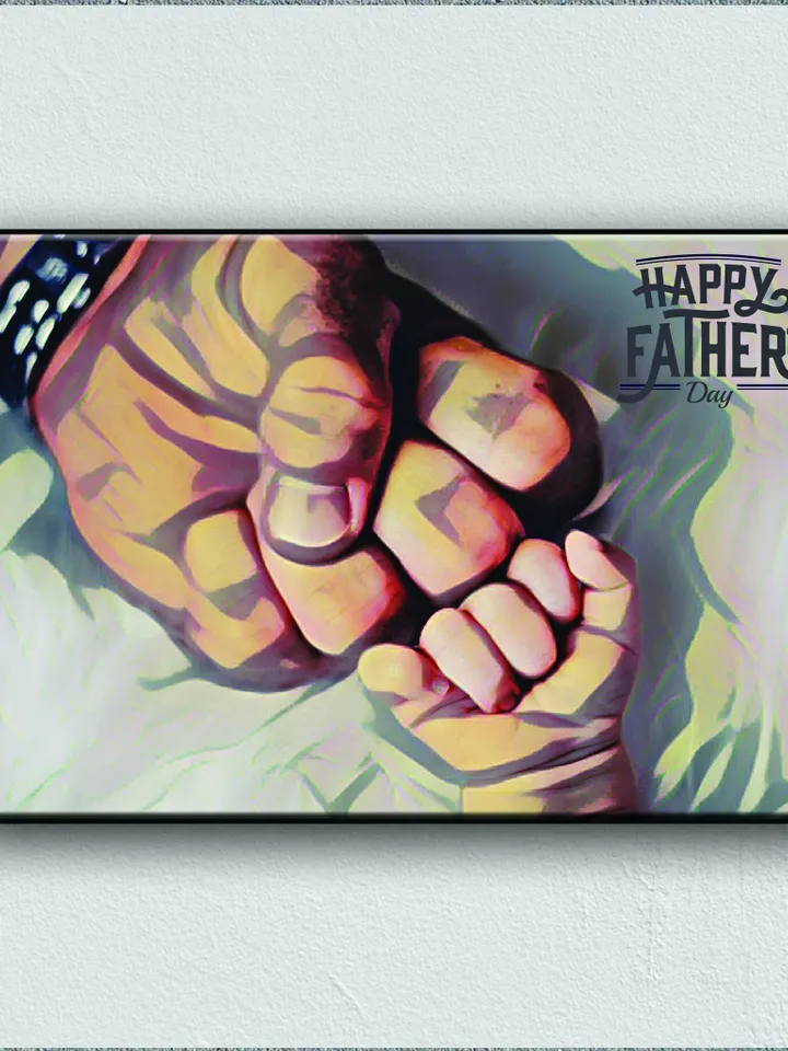 Happy Father's Day Print on Canvas , Floating Frame Option, Modern Wall Art, Extra Large Canvas Wall Art, Father's Day, gift